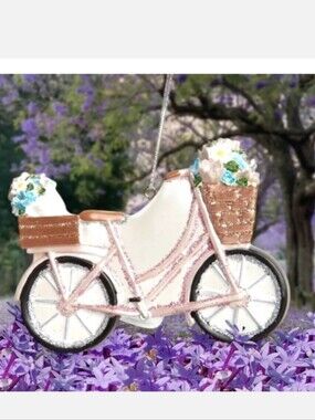 Bicycle Glass Ornament - Retro Vintage Cool Bike Pink Birthday Christmas Gift
